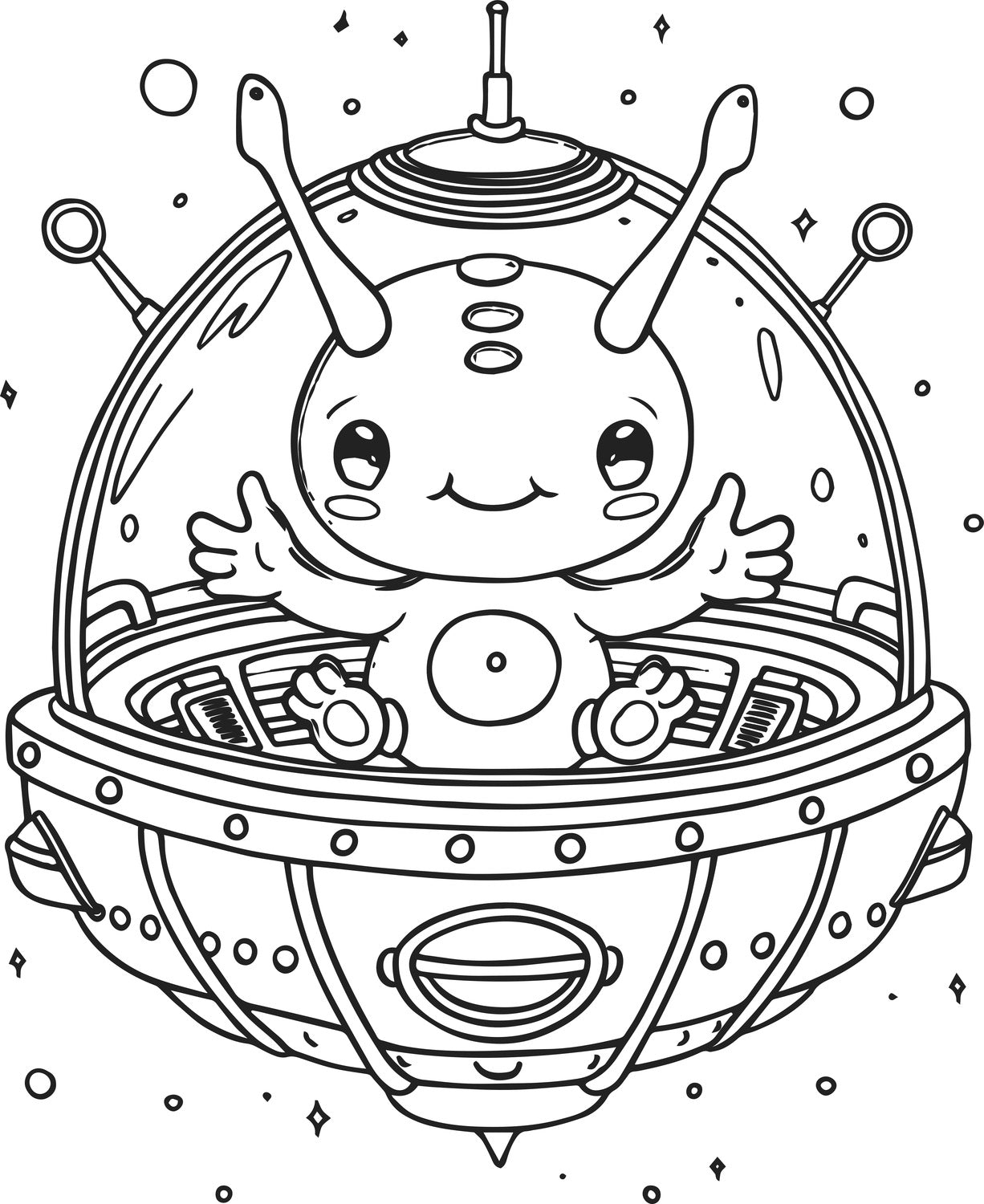XXL Space Race Coloring Book