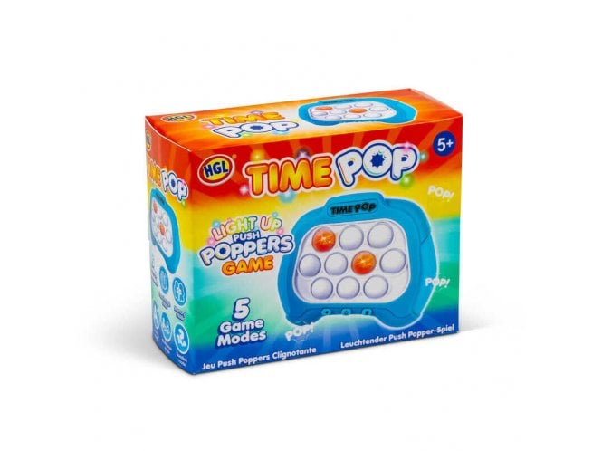 Time Pop Light Up Push Poppers Game - Blue