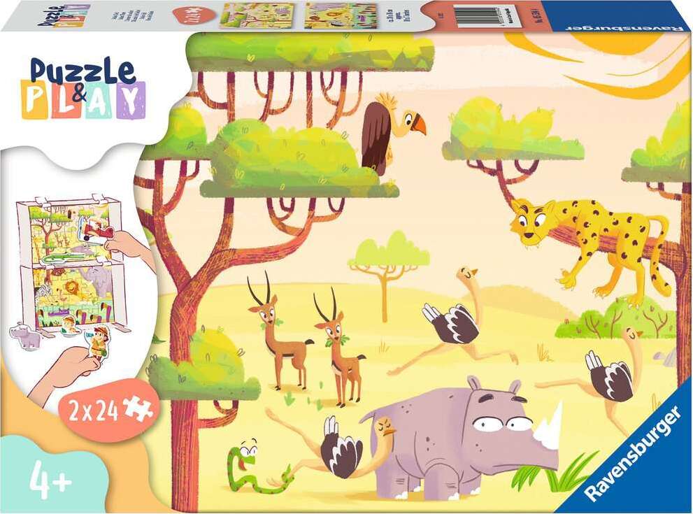 Puzzle & Play: Safari Time (2 x 24 pc Puzzles)