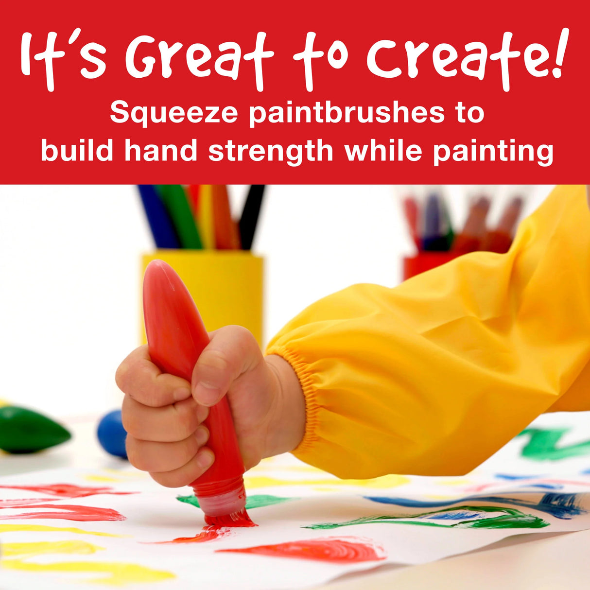 Little Creatives 6ct Jumbo Squeezing Paintbrush