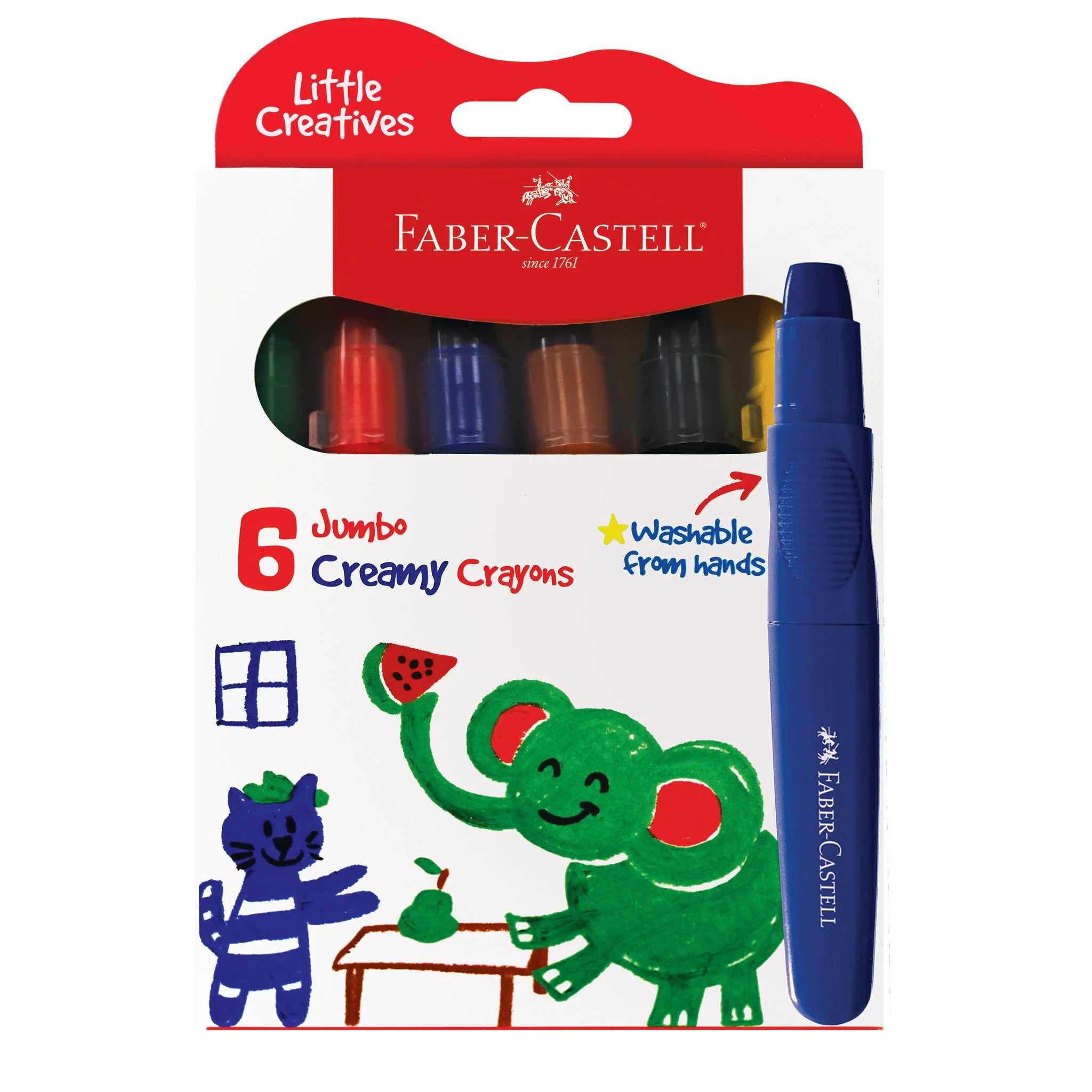 Little Creatives 6ct Jumbo Creamy Crayons