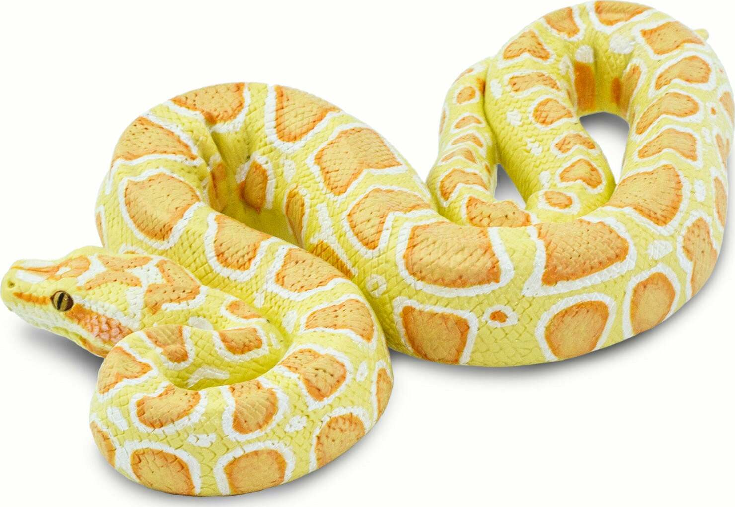 Albino Burmese Python Toy Snake