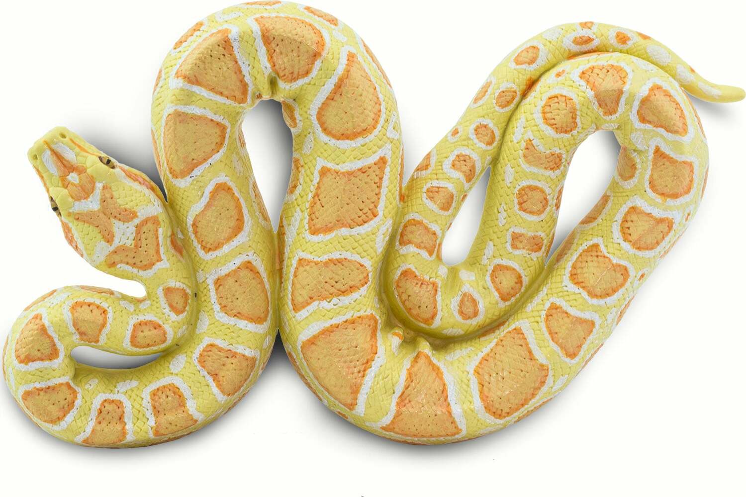 Albino Burmese Python Toy Snake