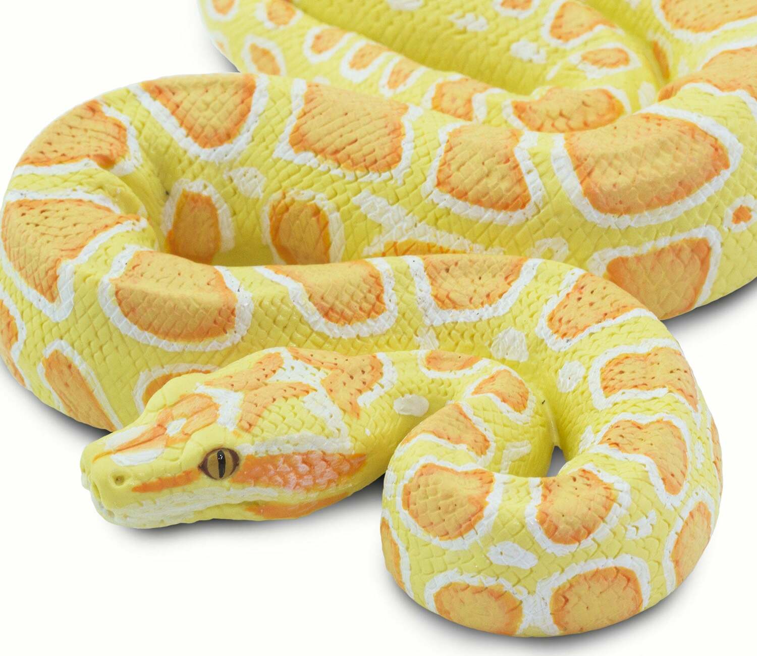 Albino Burmese Python Toy Snake