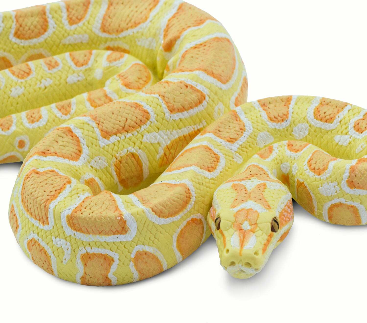 Albino Burmese Python Toy Snake