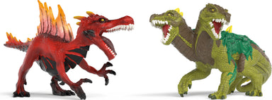 schleich Fire Saurian vs. Jungle Lizard