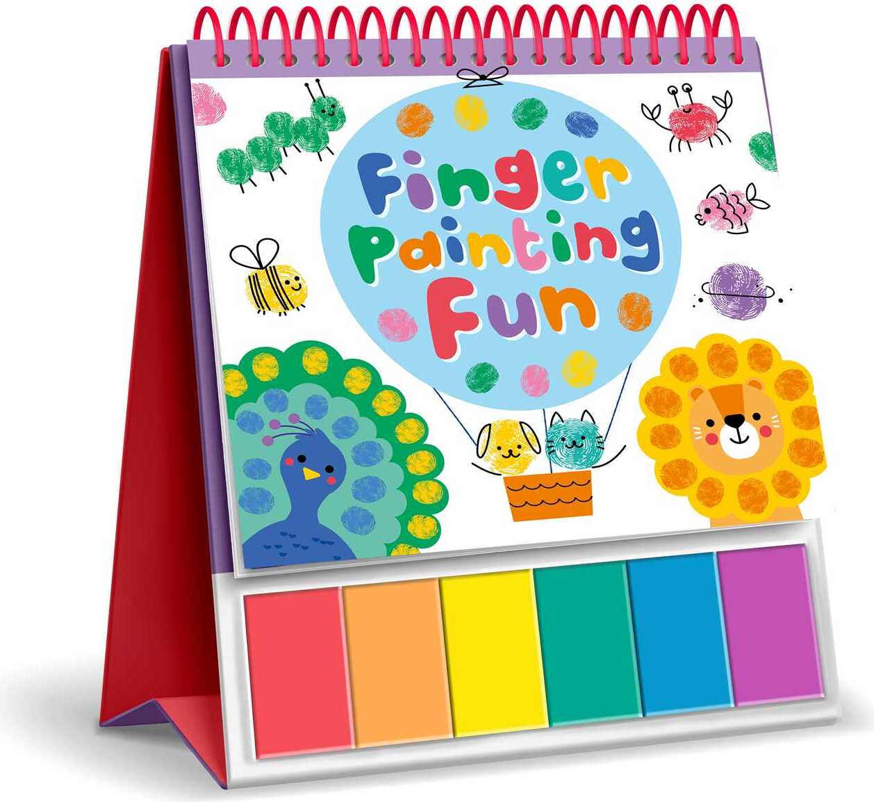 Finger Painting Fun: Easel Coloring Book with 6 Paints