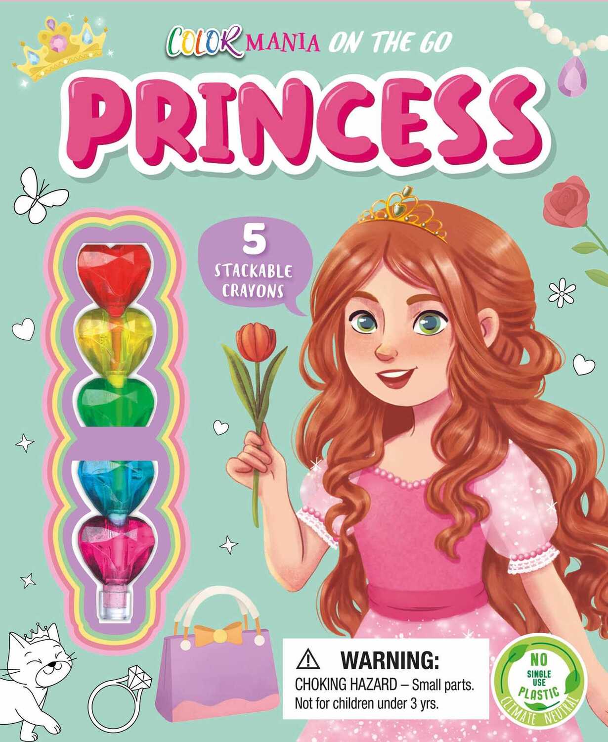 Princess Coloring: On-the-Go Coloring Kit with Stackable Crayons