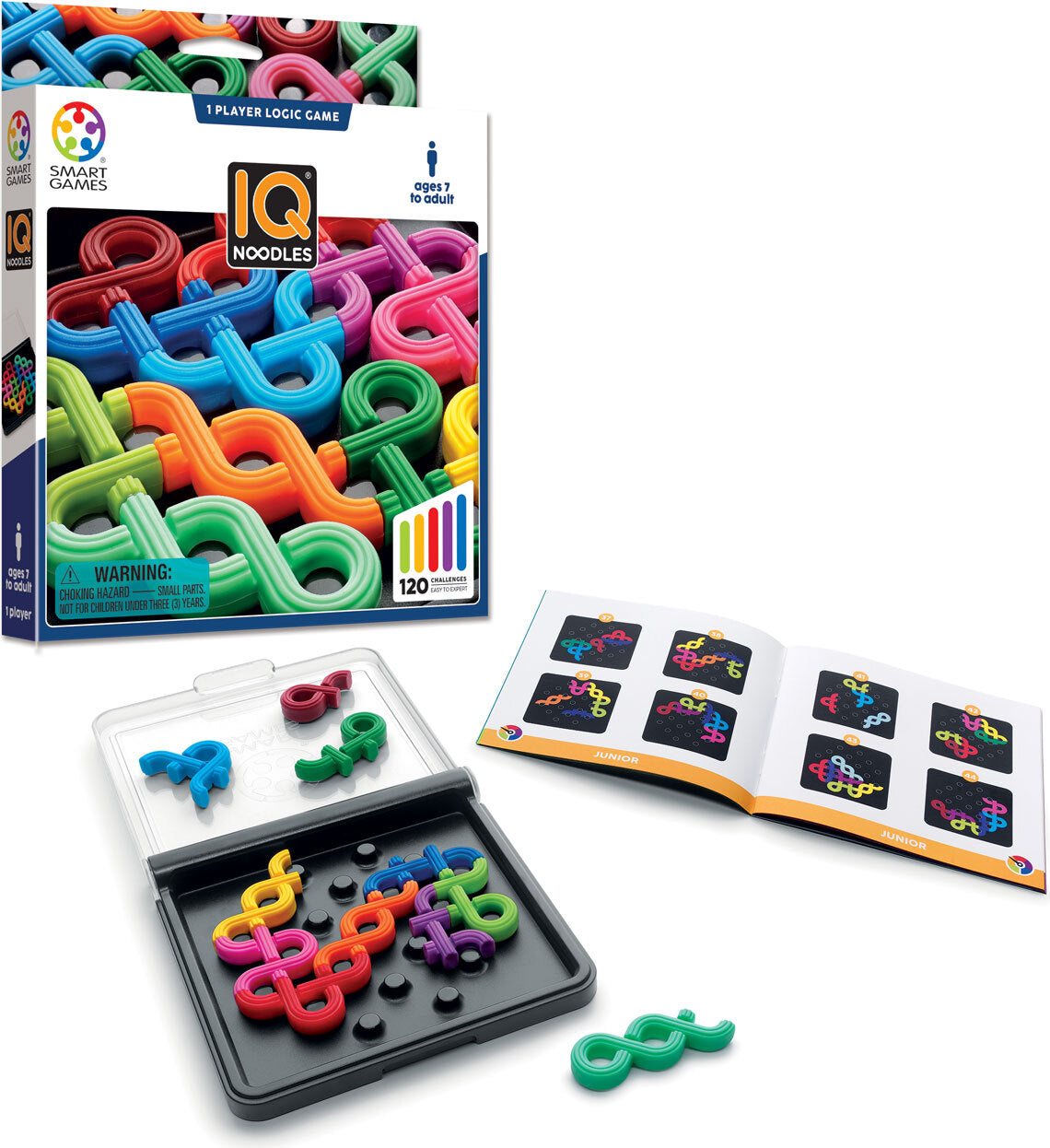 IQ Noodles: Bendable Brain Teaser with 120 Challenges