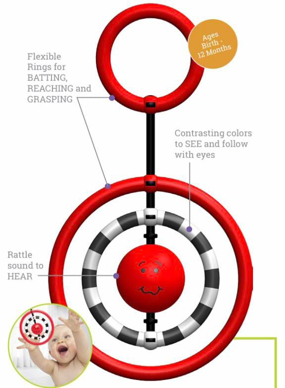 NogginRings Reaching & Grasping Rings