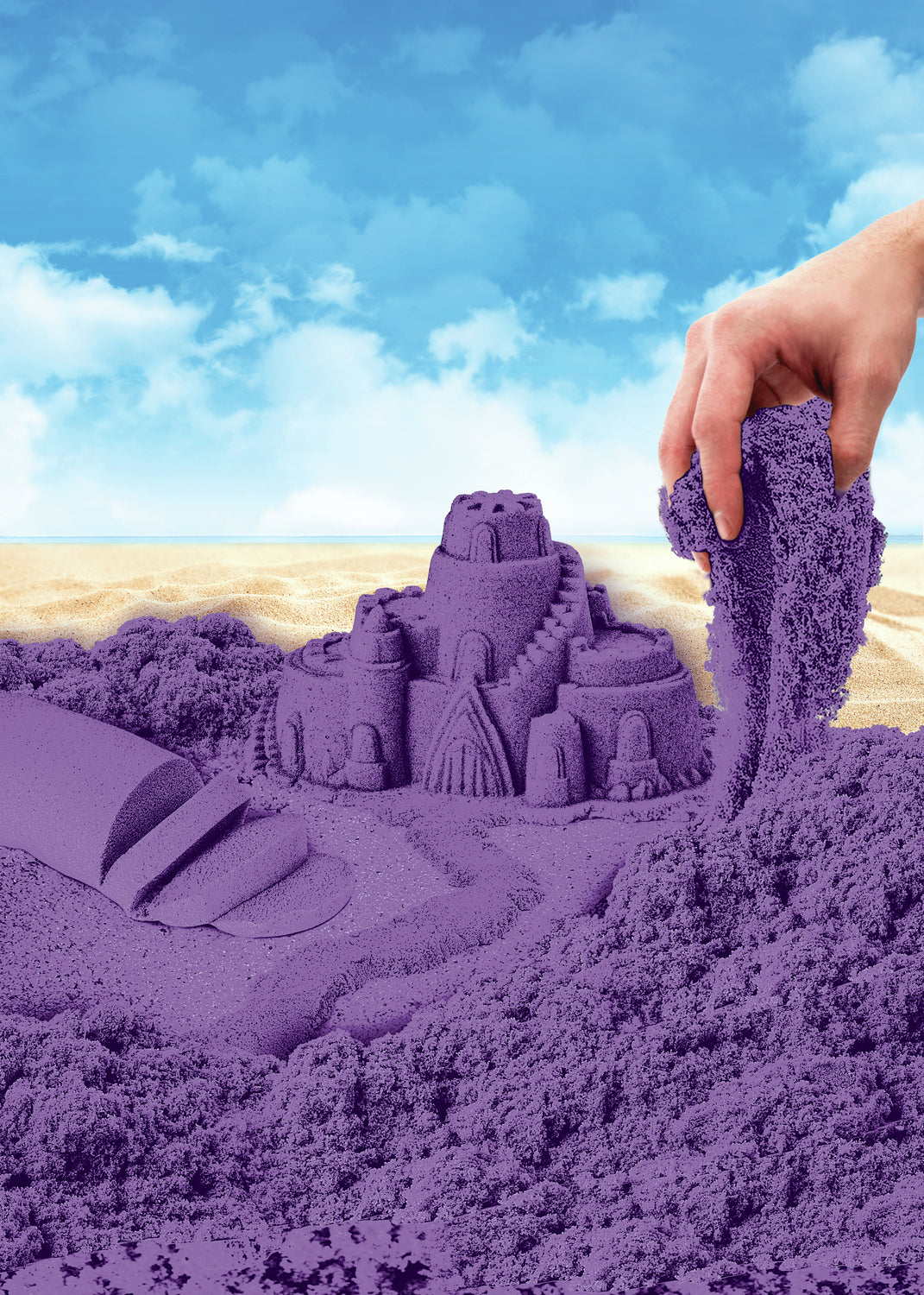 Kinetic Sand, The Original Moldable Sensory Play Sand Toys For Kids, Purple, 2 lb. Resealable Bag, Ages 3+