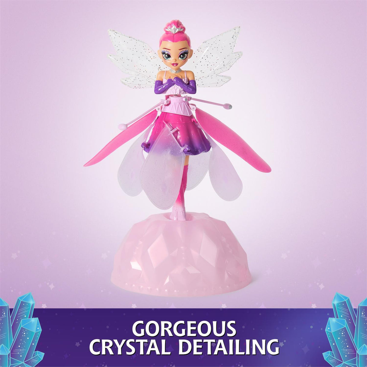 Crystal Flyers, Magical Flying Toy Doll with Crystal Wings