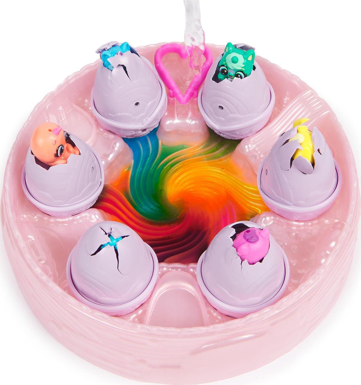 Hatchimals Alive, Rainbow Hatchery Toy with 6 Mini Figures