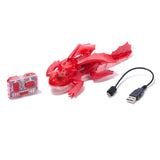 HEX BOTS Remote Control Dragon, Rechargeable Robot Red