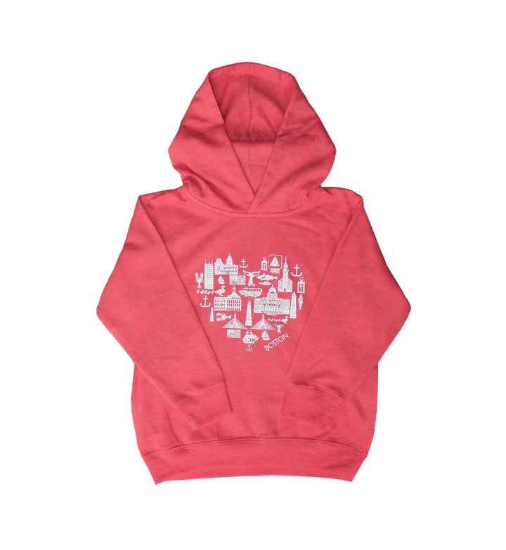 BOSTON ICONS HEART HOODIE 2T