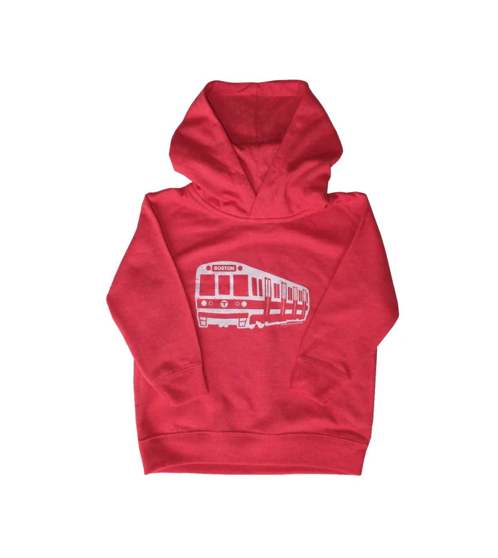 MBTA Red Line Train Hoodie - Vintage Red 2T