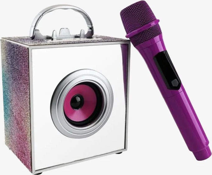 Pop Star Karaoke Infinity Lights Bluetooth Speaker & Mic Combo-Bling Edition