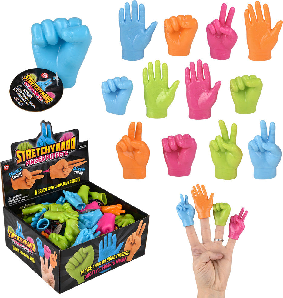 2.5" Neon Hand Finger Puppets