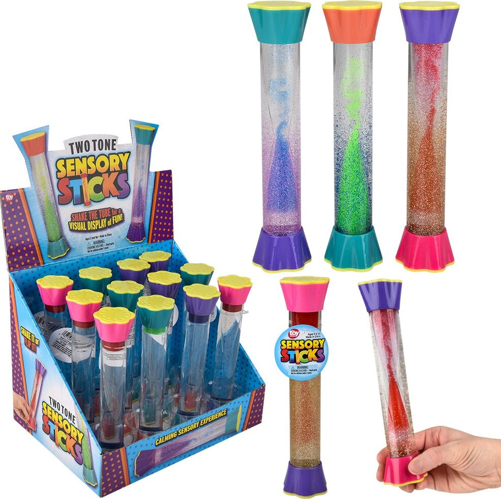 8" Sensory Water Stick Two-Tone (assorted)