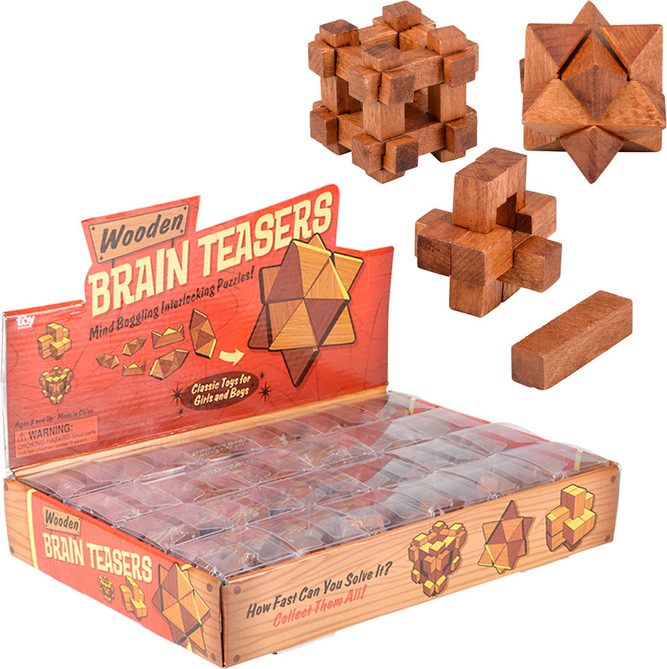 1.75" Wooden Brain Teasers