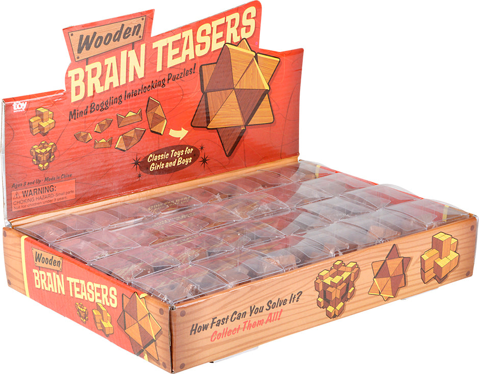 1.75" Wooden Brain Teasers
