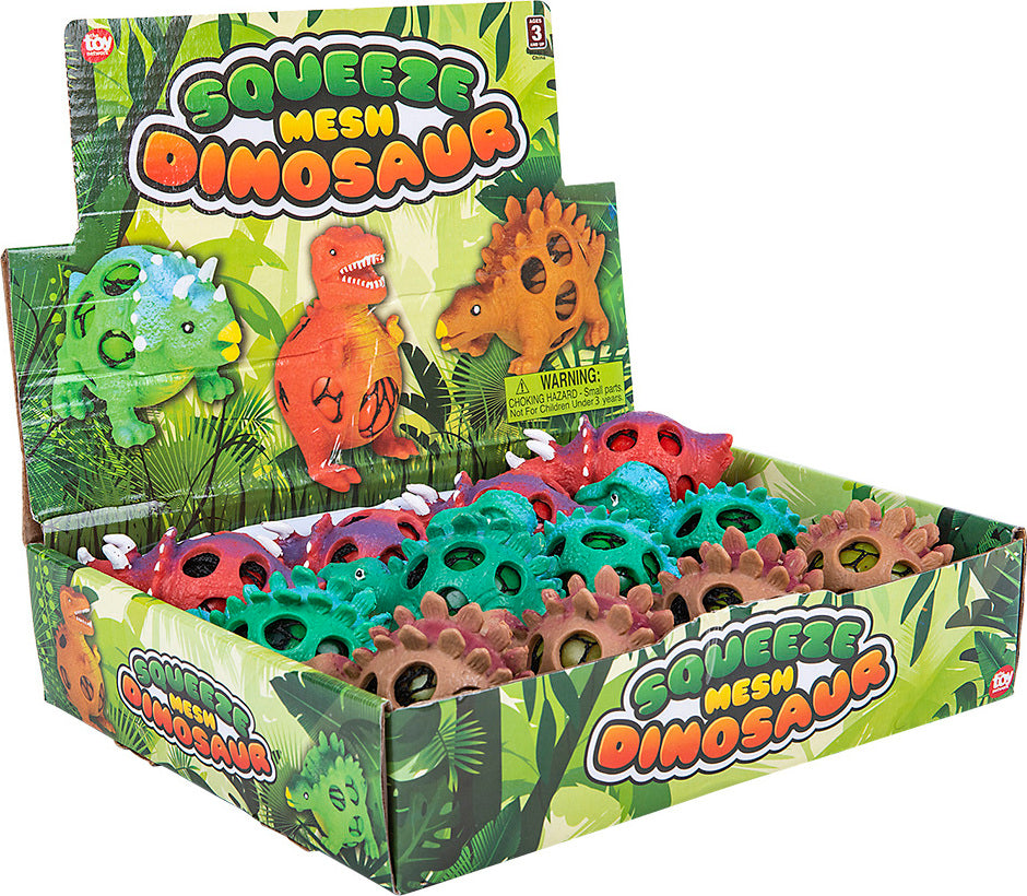 4" Mesh Squeeze Dinosaur