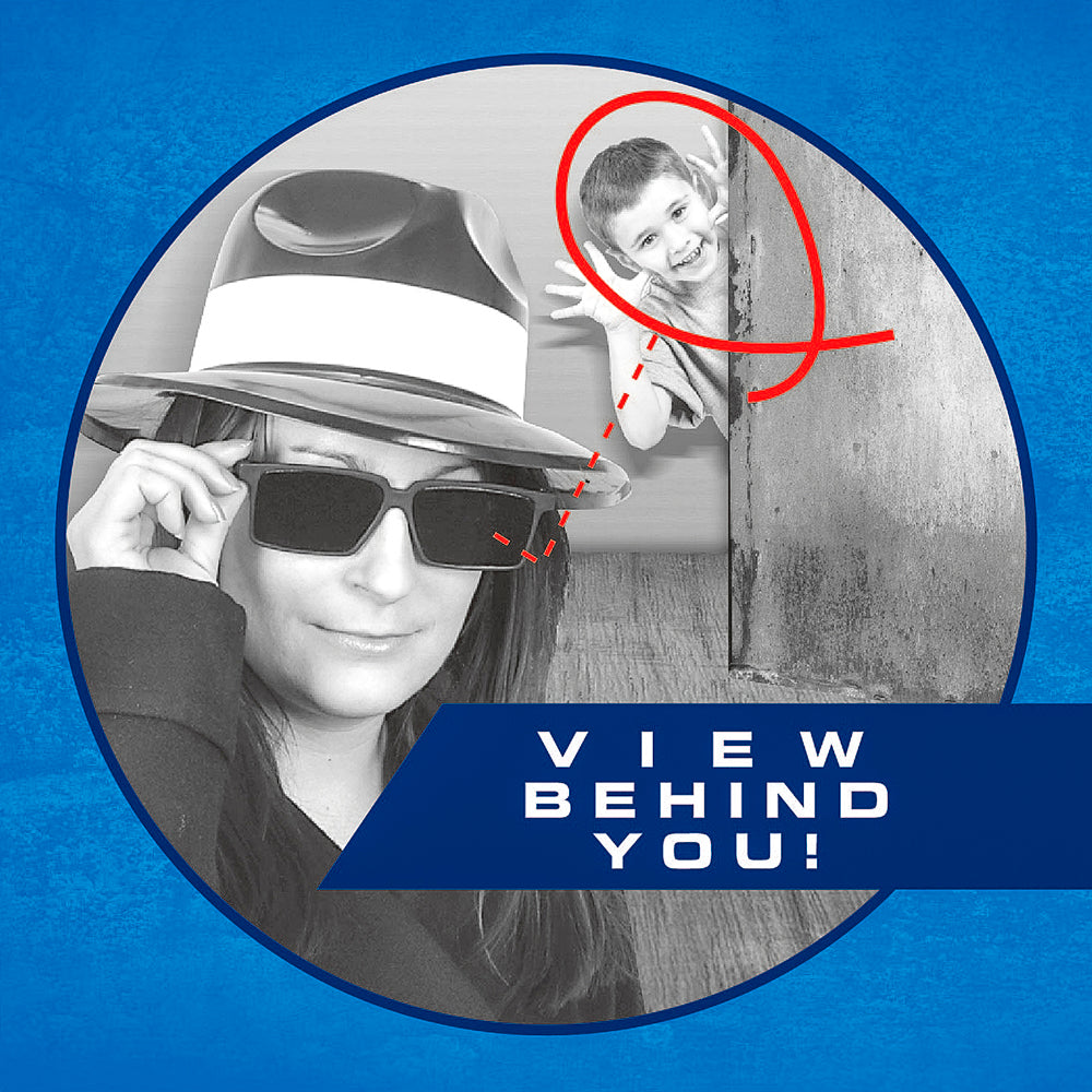 Spy Look Behind Sunglasses