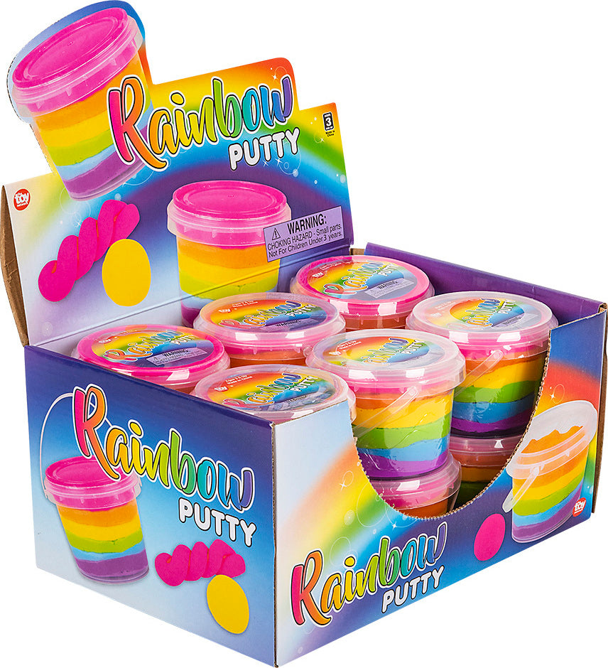 4" Rainbow Bouncing Putty