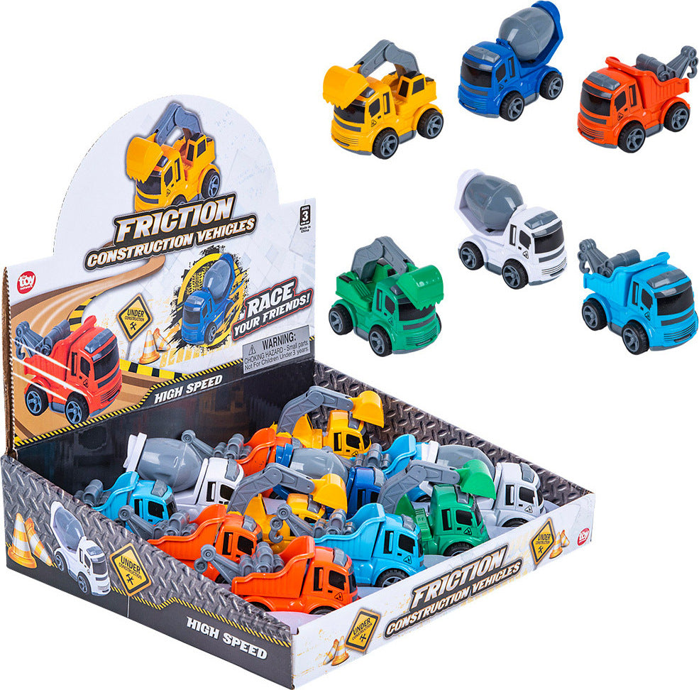 4" Friction Die-cast Construction Vehicles 12/ Display