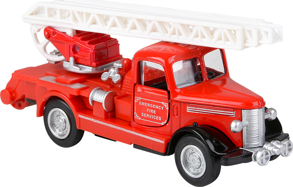 5" Die-cast Pull Back Classic Fire Truck