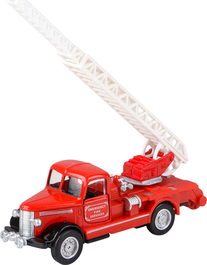 5" Die-cast Pull Back Classic Fire Truck