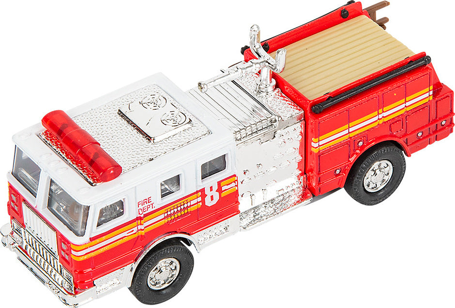 5.5" Die-cast Pull Back Fire Truck