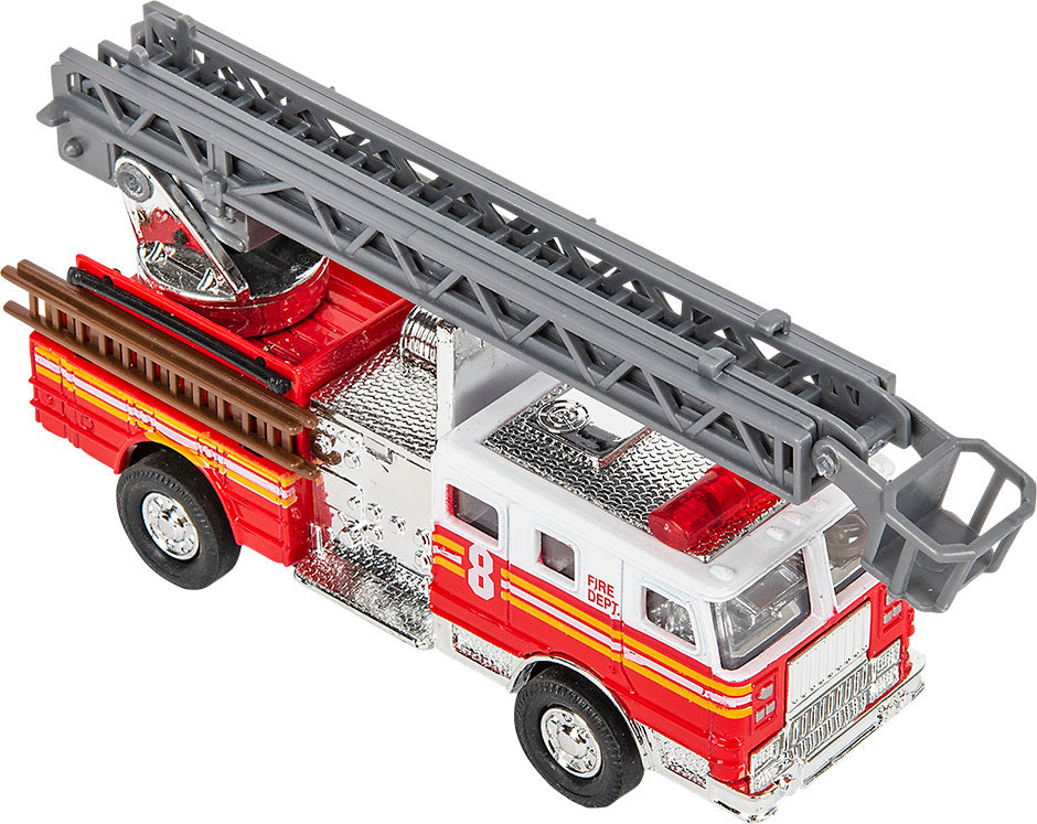 5.5" Die-cast Pull Back Fire Truck