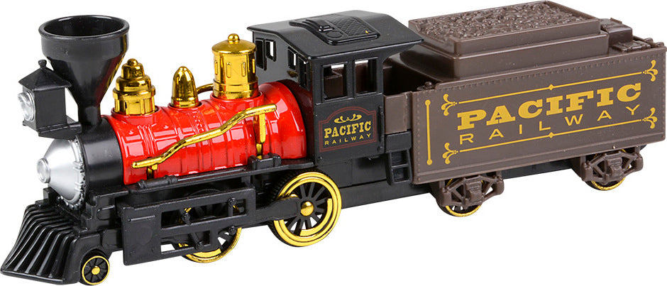 10" Steam Engine Locomotive Die-cast Pull Back 6pc/ Disp