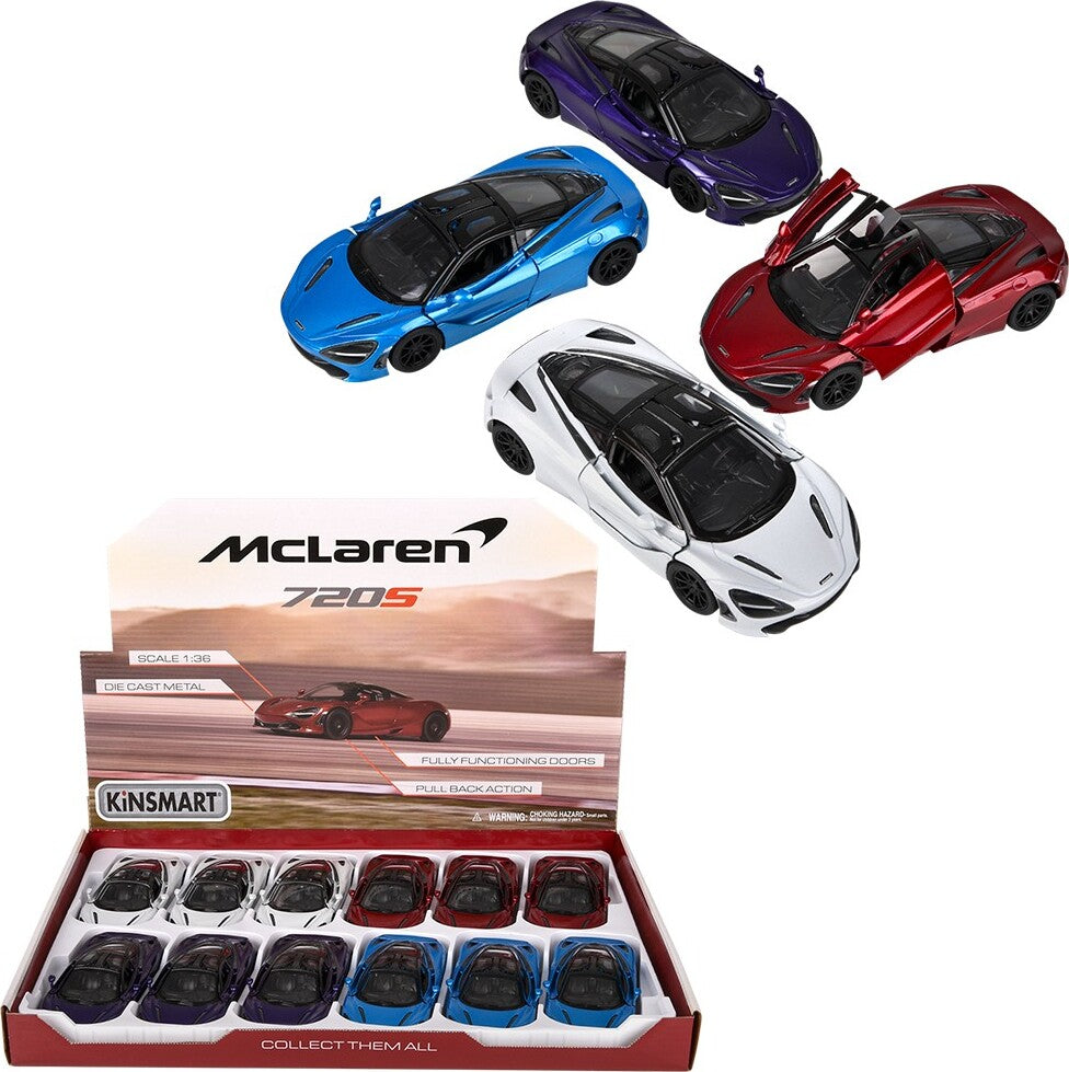 5" Diecast Pull Back Mclaren 720S