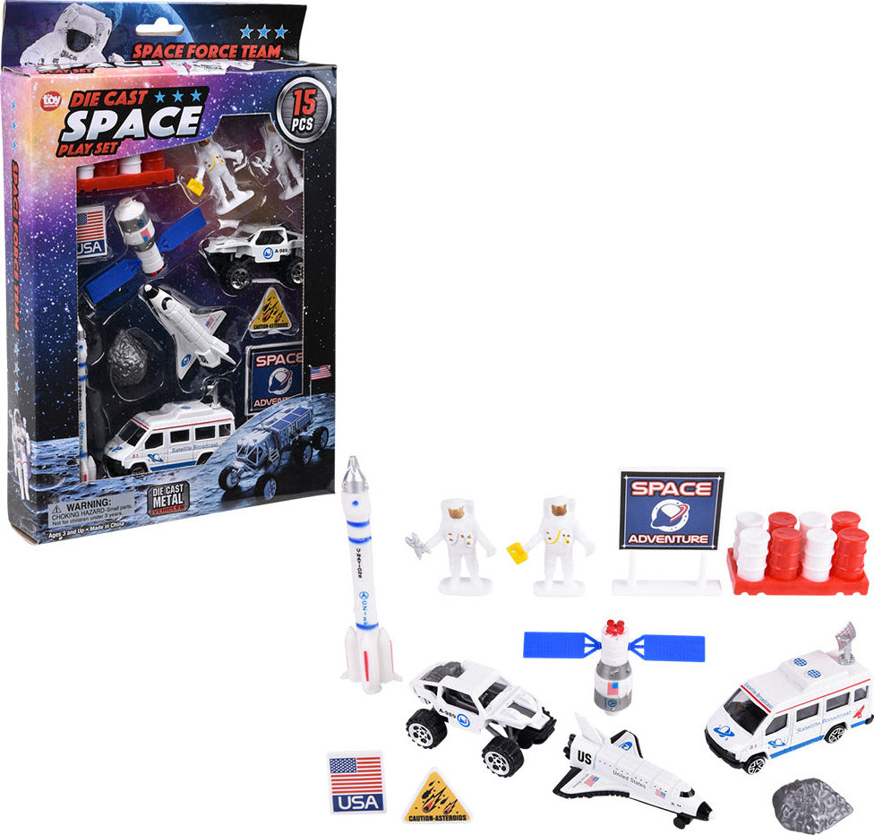15pc Die-cast Space Play Set