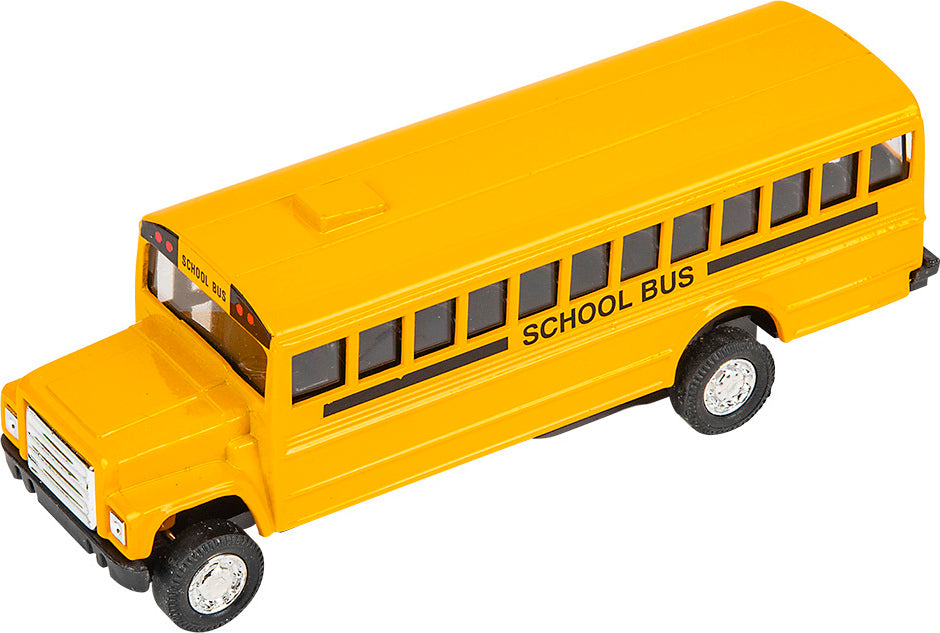 5" Die-cast Pull Back School Bus