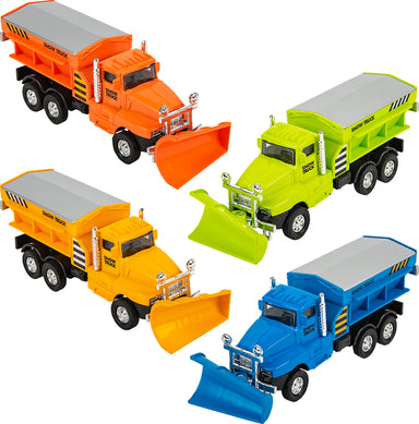 6.5" Die-cast Pull Back Snow Plow 12/ Display