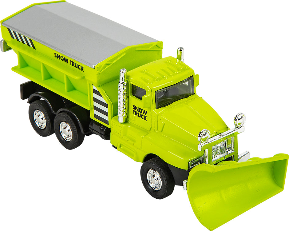 6.5" Die-cast Pull Back Snow Plow 12/ Display