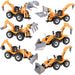 7" Die-cast Pull Back Farm Tractor Assortment