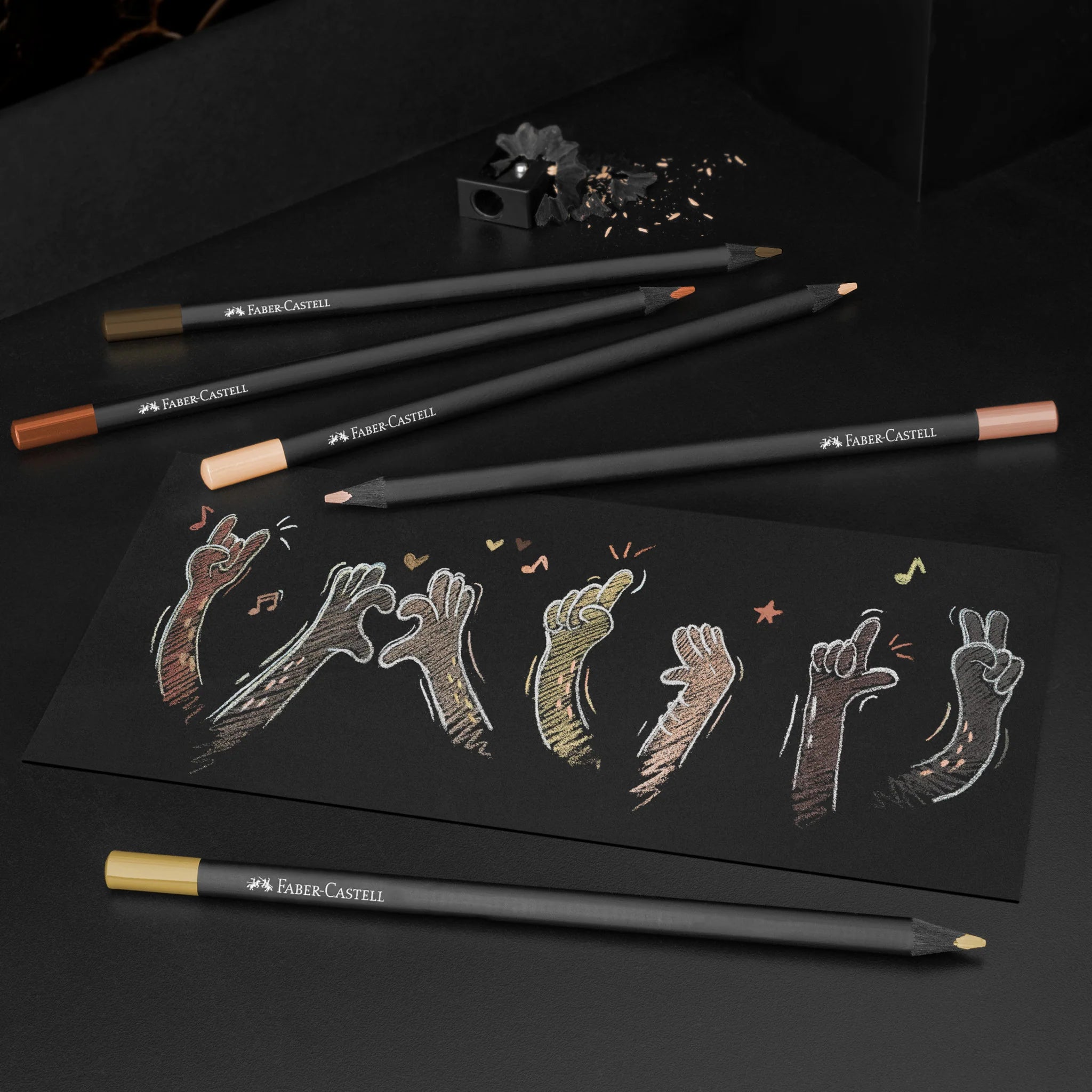 Black Edition Color Pencils Skin Tones 12ct