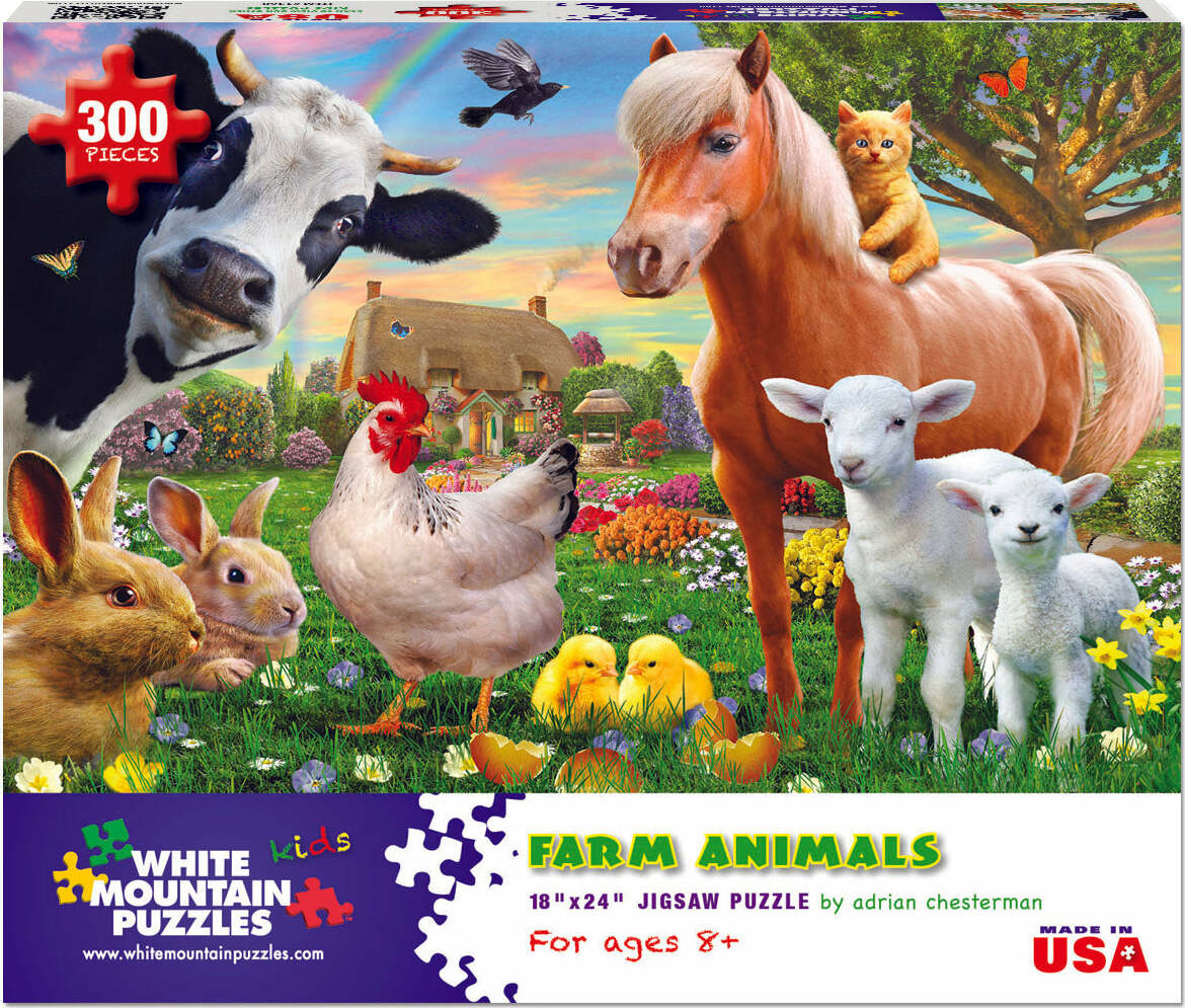 Farm Animals - 300 Piece - White Mountain Puzzles