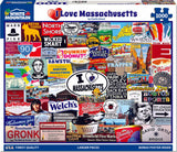 I Love Massachusetts - 1000 Piece - White Mountain Puzzles