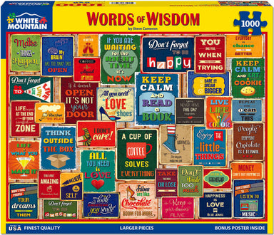 Words Of Wisdom - 1000 Piece - White Mountain Puzzles