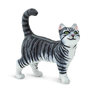 Gray Tabby Cat Figurine