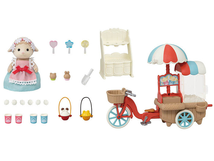 Calico Critters Popcorn Delivery Trike