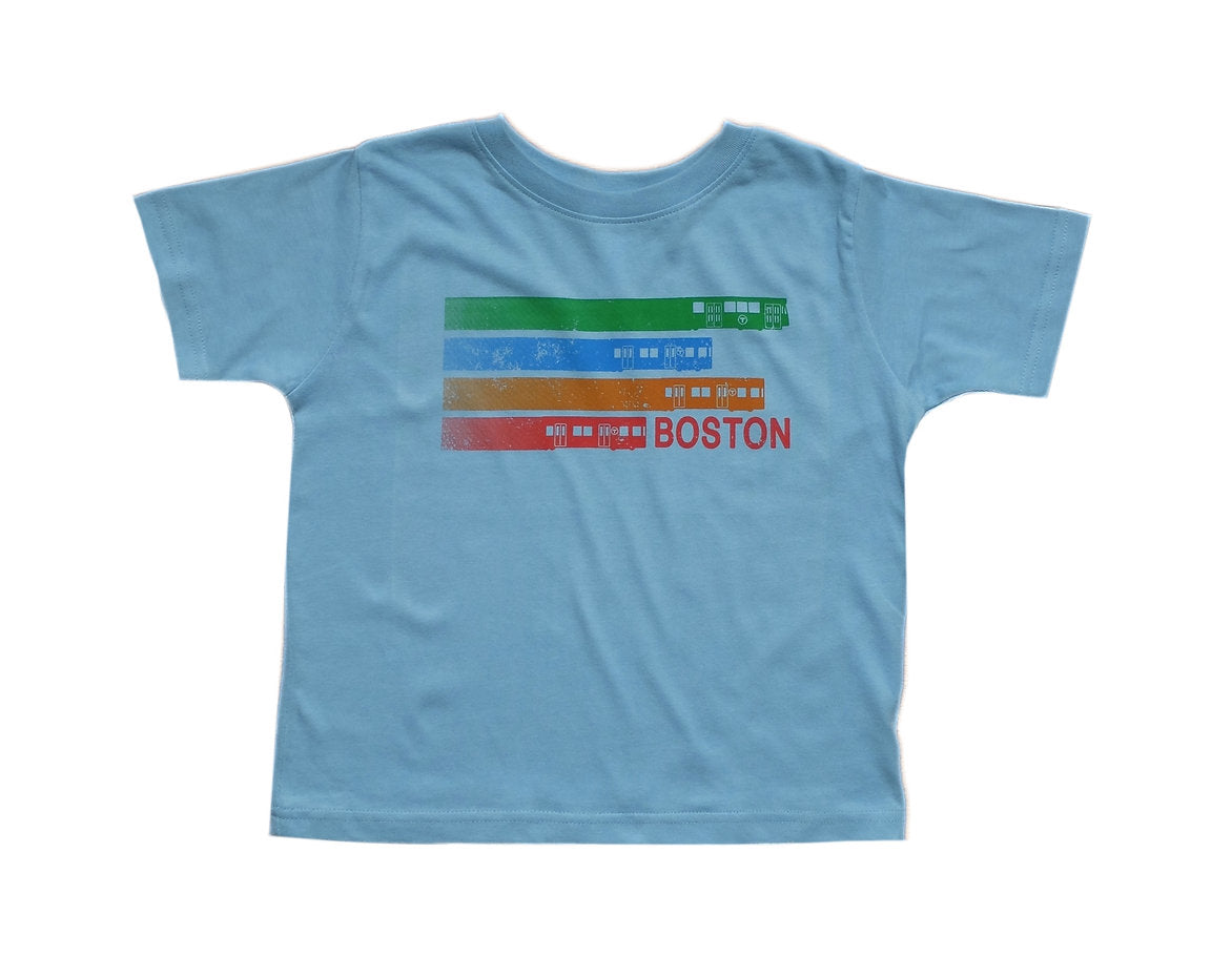 Toddler T-Shirt Boston Train Lines 4T
