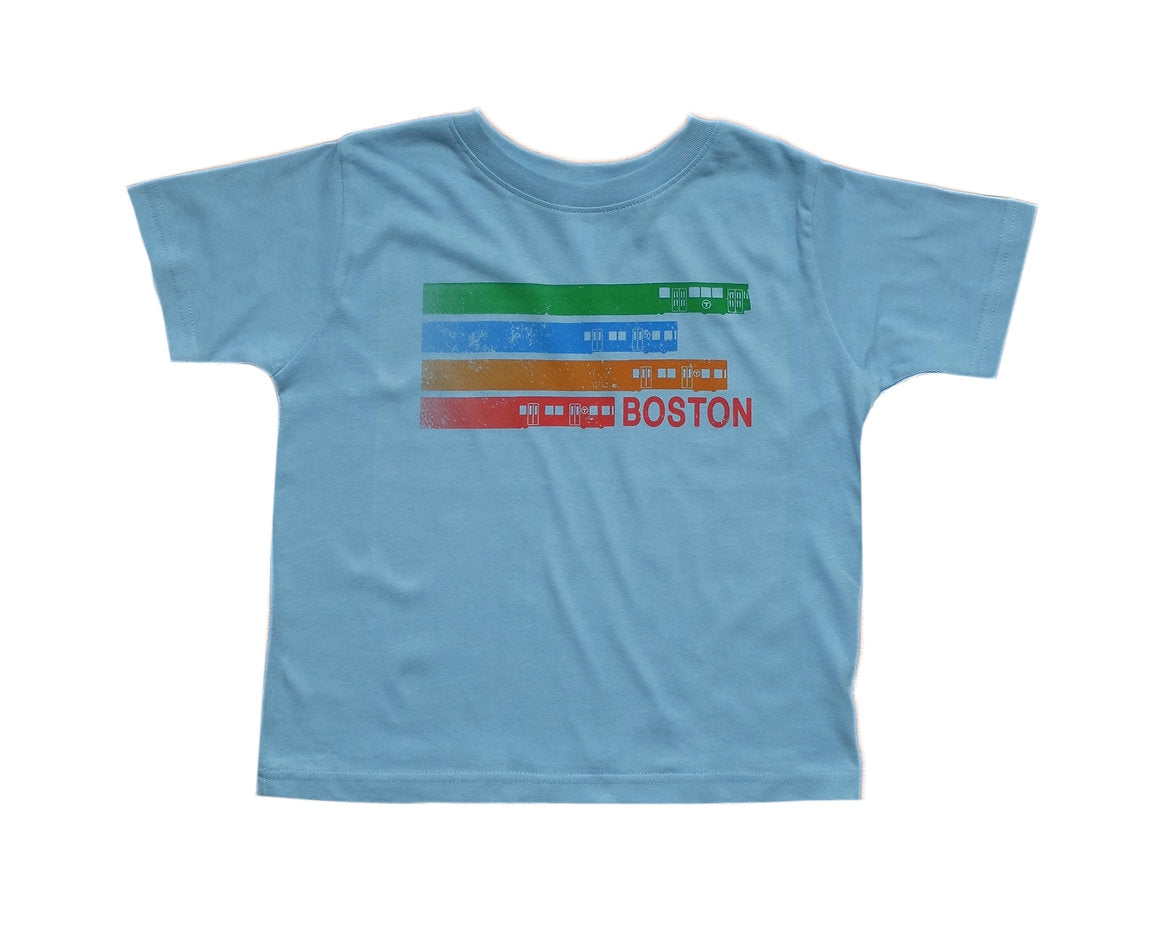 Toddler T-Shirt Boston Train Lines 5/6T