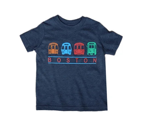 Toddler/Youth T-Shirt Navy Train Banner 5/6T