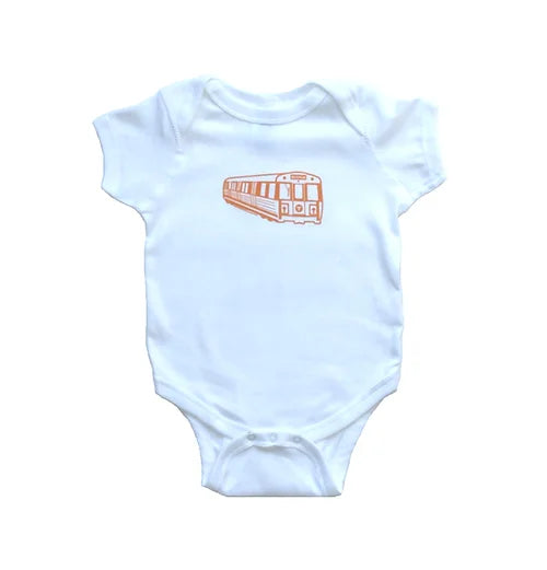 Orange Line Onesie 18M